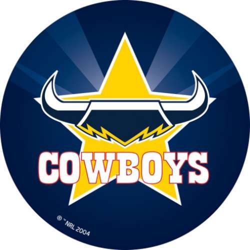 Cowboys NRL Edible Icing Image - Round - Click Image to Close